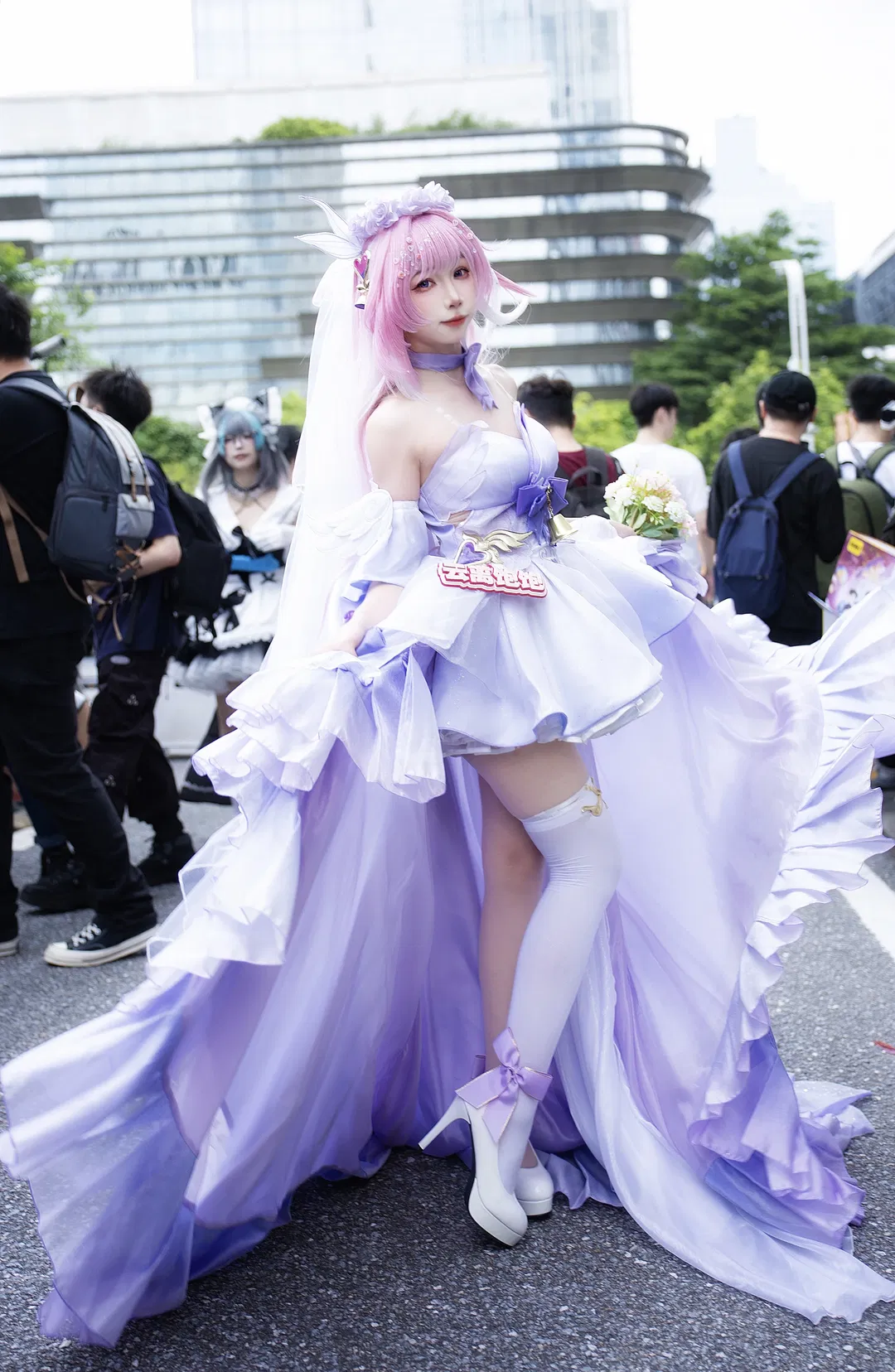 爱莉希雅花嫁cos 崩坏3漫展场照返图 - 第 2 张
