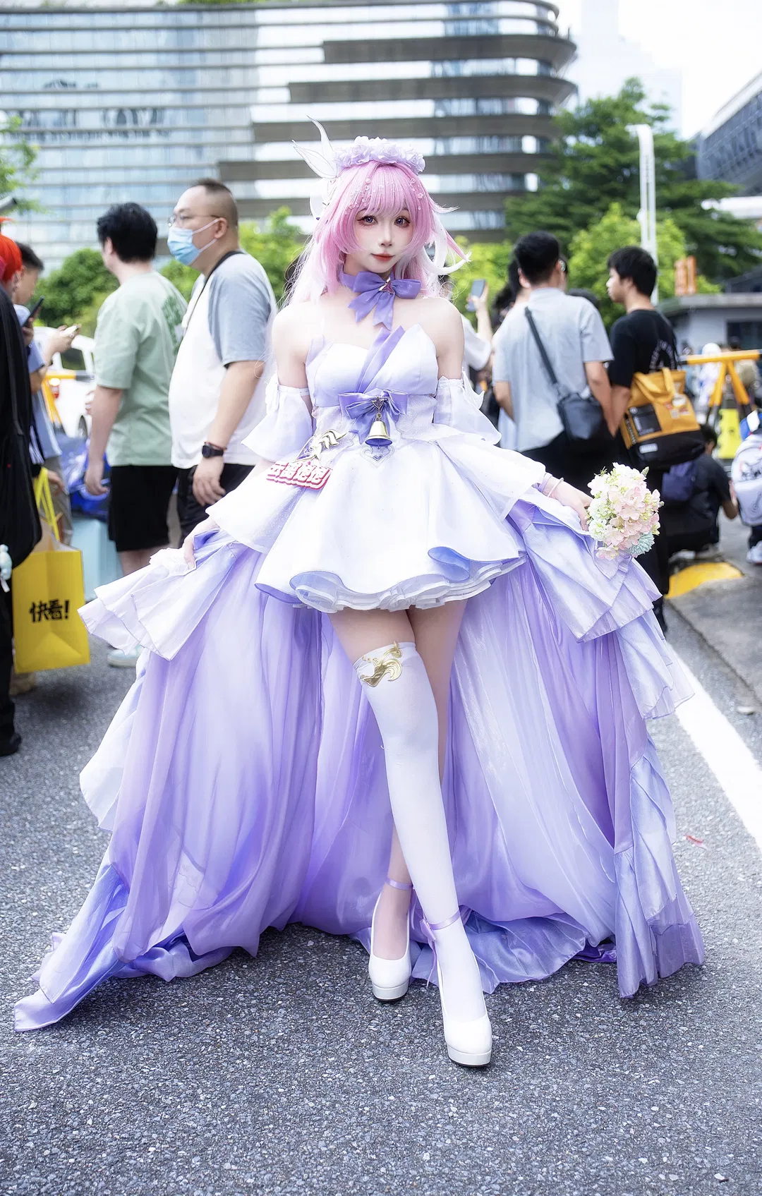 爱莉希雅花嫁cos 崩坏3漫展场照返图 - 第 4 张