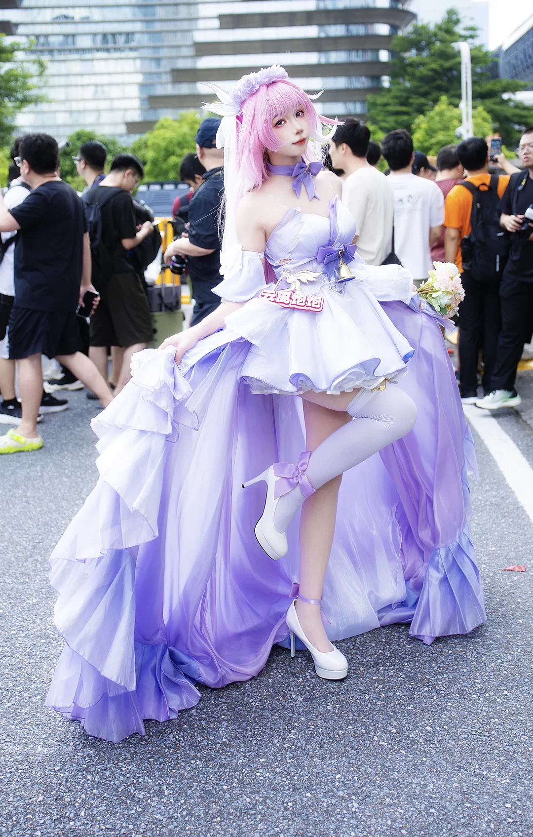 爱莉希雅花嫁cos 崩坏3漫展场照返图 - 第 5 张
