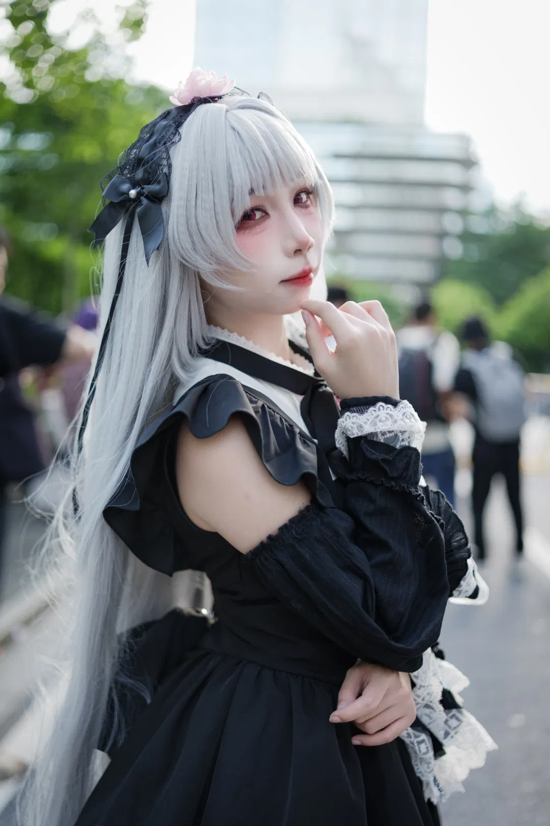 【水银灯cos】蔷薇少女哥特风场照，漫展拍照姿势分享 - 第 2 张