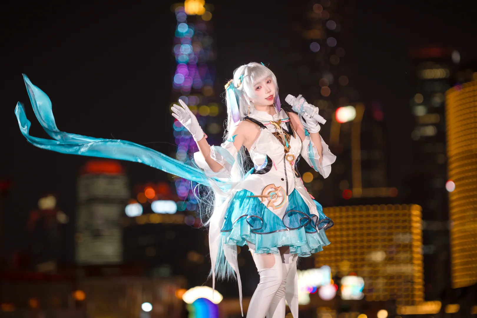 【今汐cos】鸣潮夜景小偶像氛围感拍摄记录 - 第 5 张