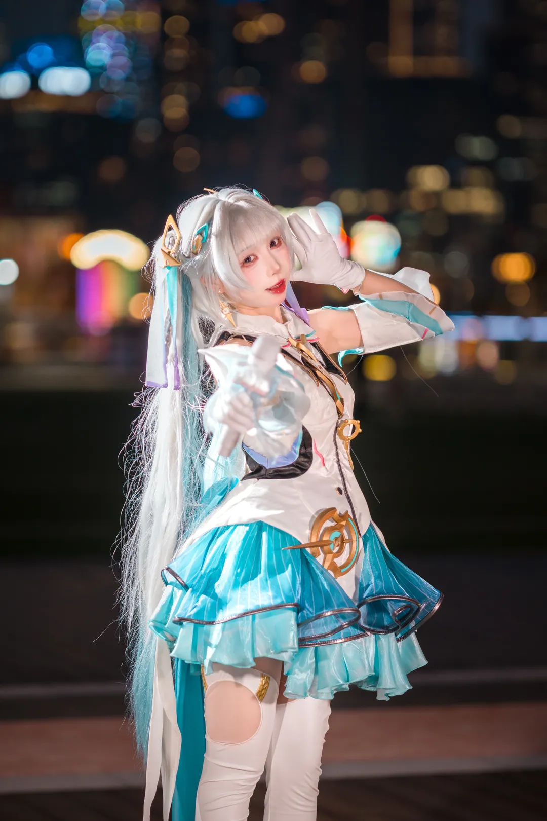 【今汐cos】夜拍藍白打歌服，演唱會氛圍感拉滿 - 第 2 張