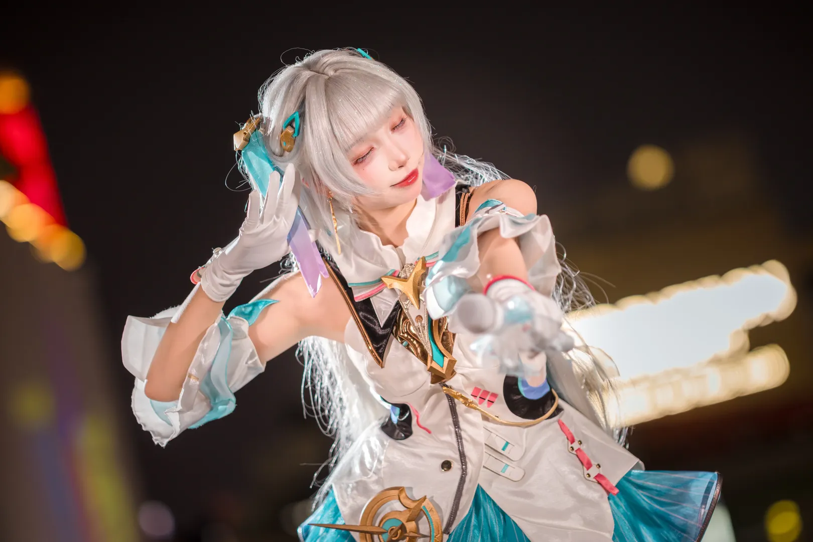 【今汐cos】夜拍藍白打歌服，演唱會氛圍感拉滿 - 第 5 張