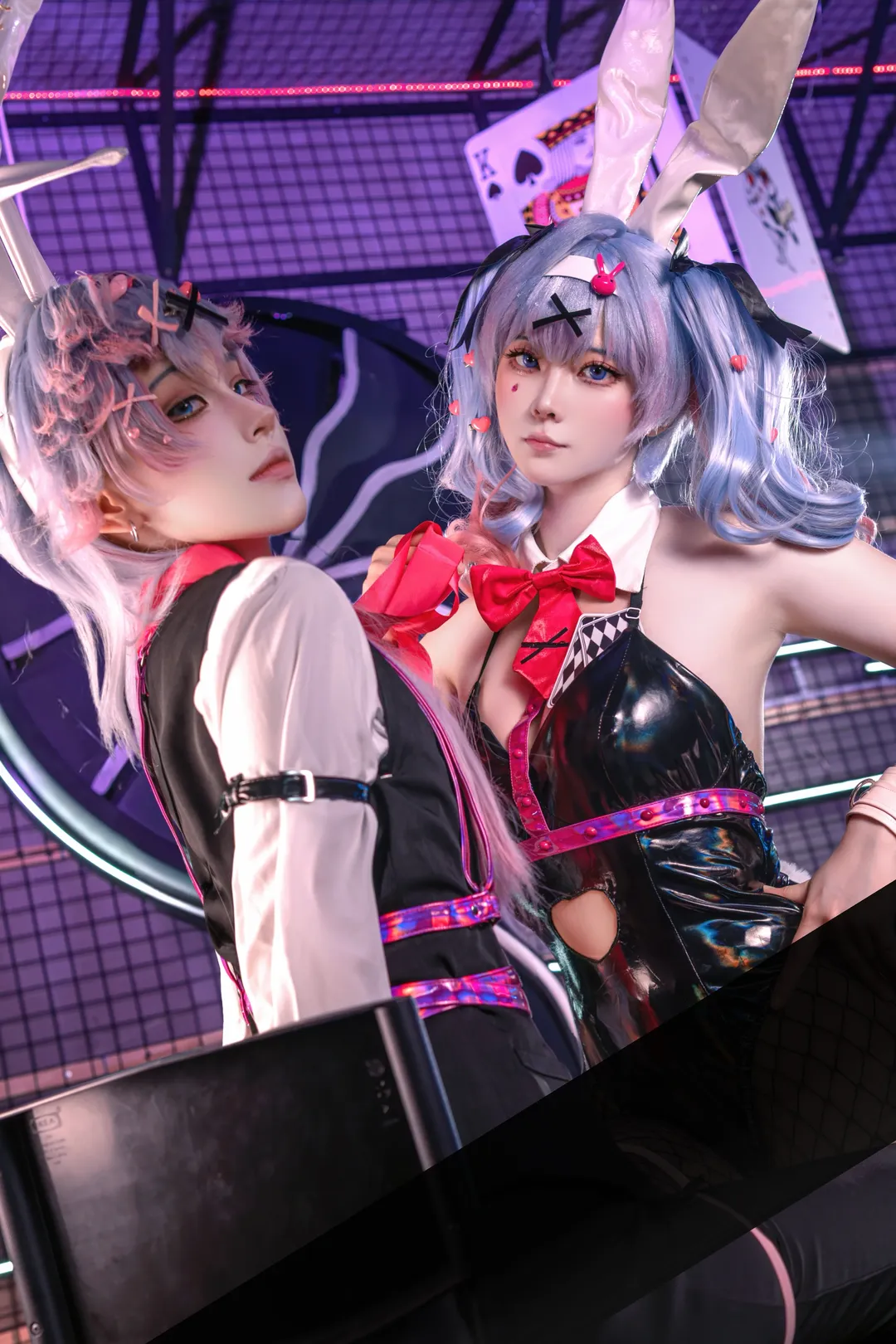 【初音未來cos】兔子洞裡的暗夜霓虹雙人舞 - 第 3 張