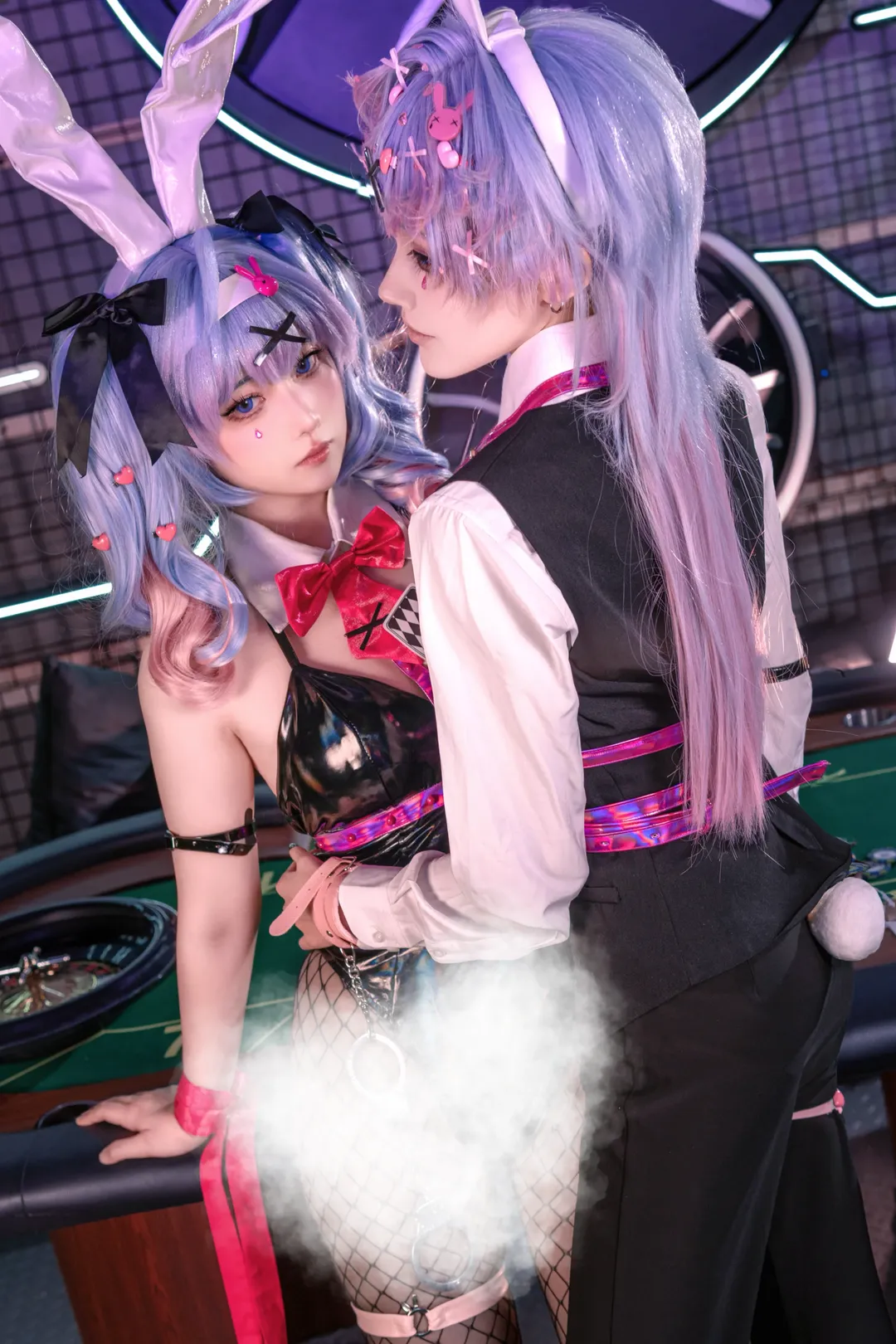 【初音未來cos】兔子洞裡的暗夜霓虹雙人舞 - 第 6 張