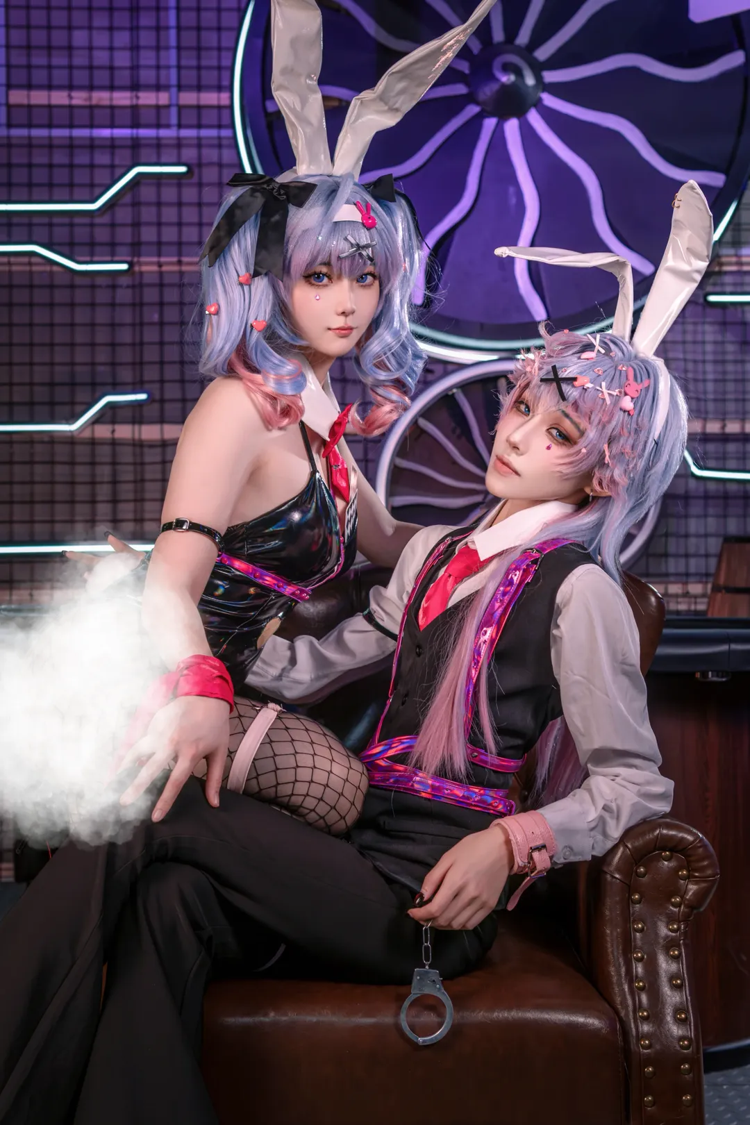 【初音未來cos】兔子洞裡的暗夜霓虹雙人舞 - 第 7 張