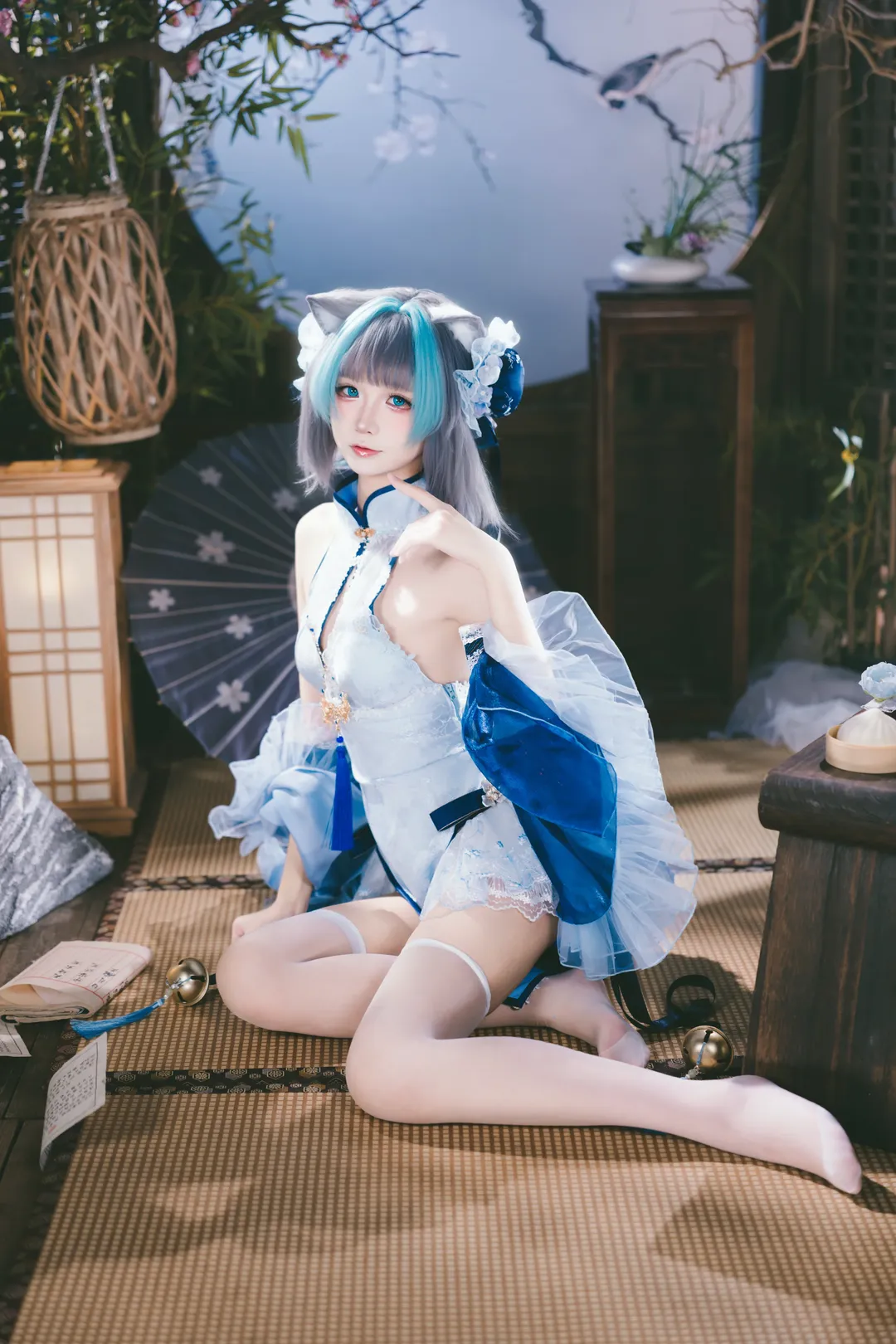 【柴郡cos】月落庭院中的碧藍航線中華娘正片 - 第 3 張
