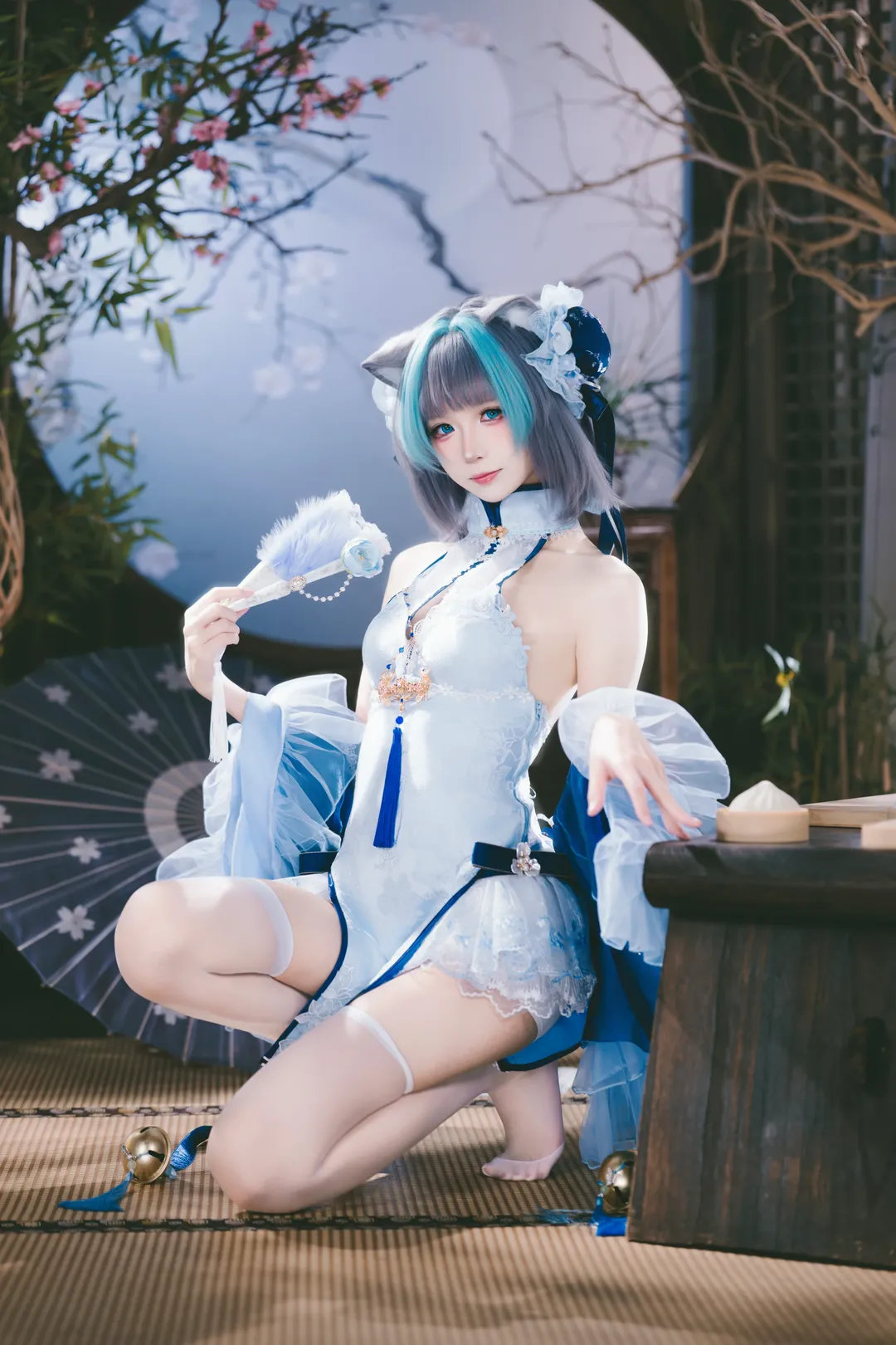 【柴郡cos】月落庭院中的碧藍航線中華娘正片 - 第 5 張