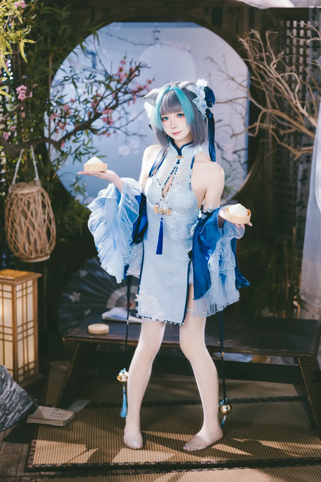 【柴郡cos】月落庭院中的碧藍航線中華娘正片 - 第 6 張