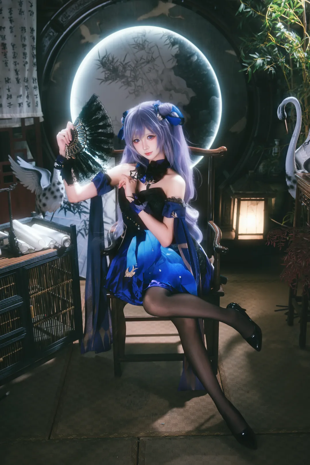 【刻晴cos】原神玉衡星的暗夜华服展示 - 第 3 张