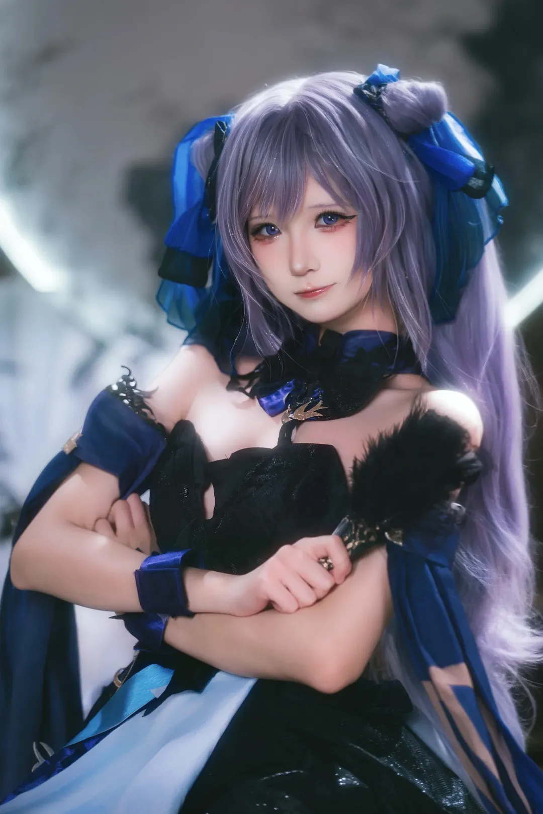 【刻晴cos】原神玉衡星的暗夜华服展示 - 第 4 张