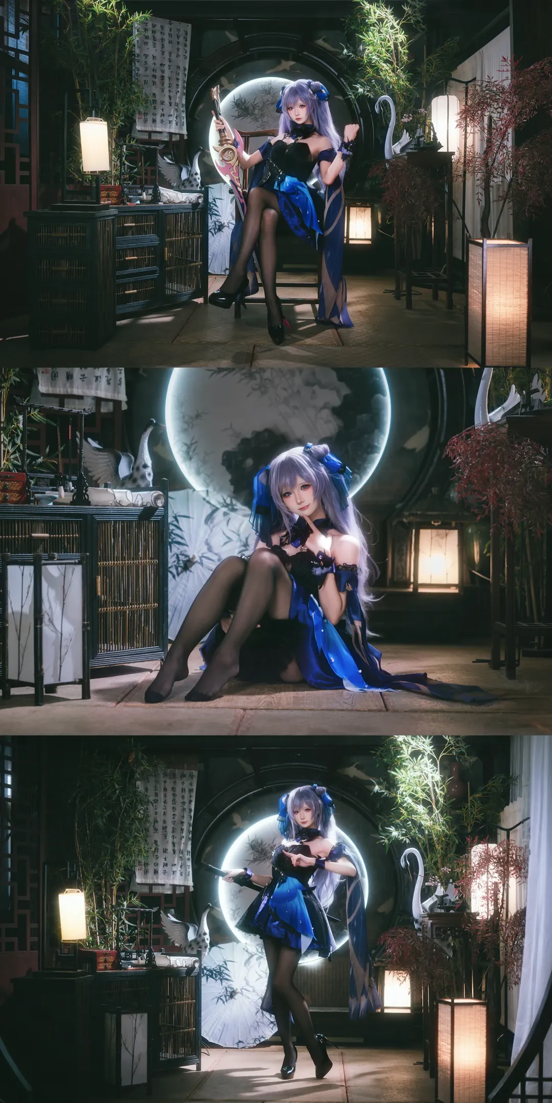 【刻晴cos】原神玉衡星的暗夜华服展示 - 第 6 张