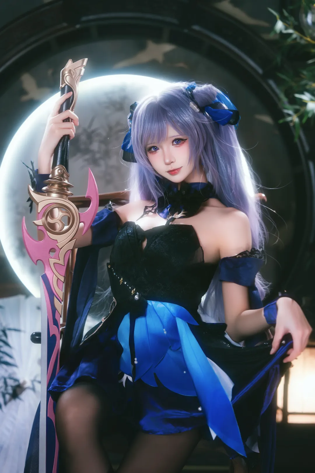 【刻晴cos】原神玉衡星的暗夜华服展示 - 第 7 张