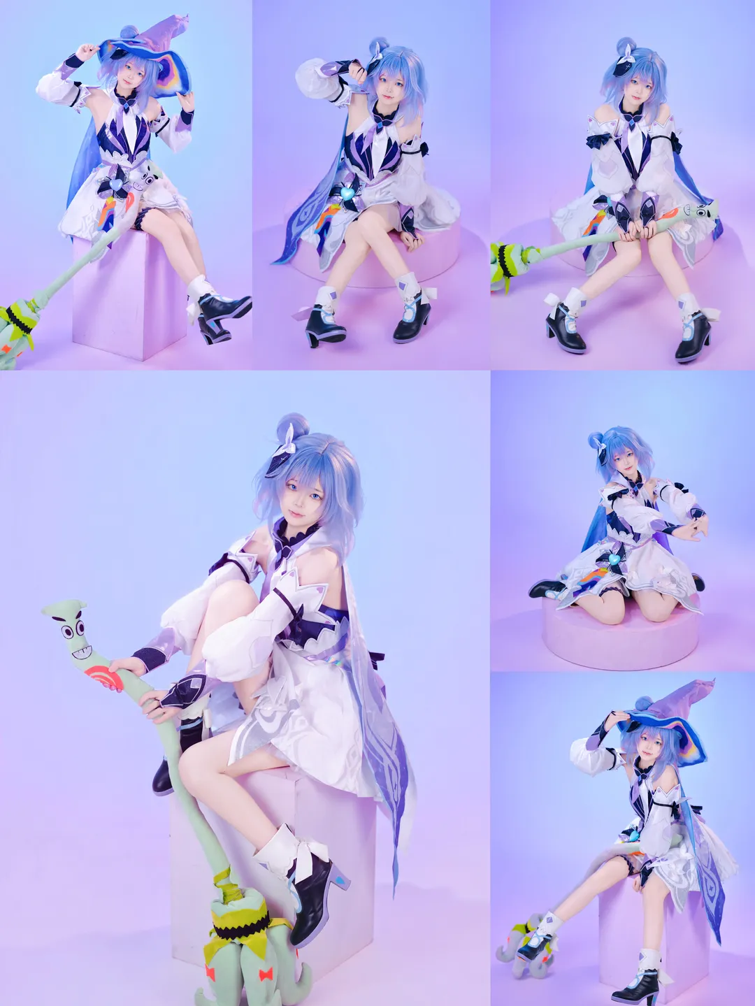 【小乔cos】王者荣耀小乔时之魔女白棚复健组图 - 第 1 张