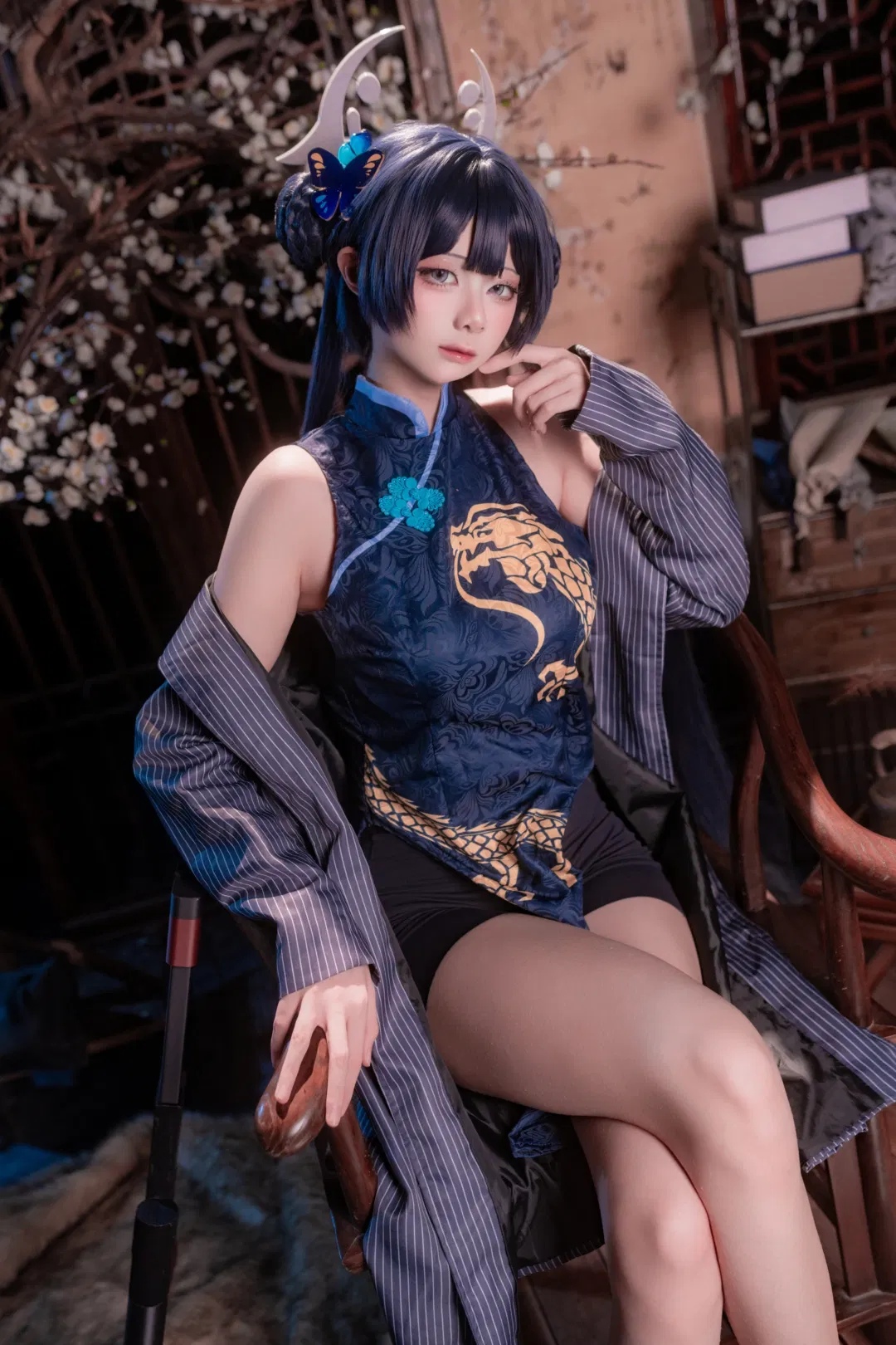 【妃咲cos】蔚蓝档案妃咲，复古中式风格与旗袍的碰撞 - 第 2 张