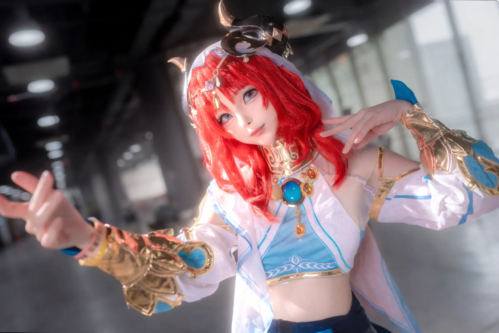 【妮露cos】原神花與夢的祝誕，祖拜爾劇場的紅髮舞者 - 第 4 張