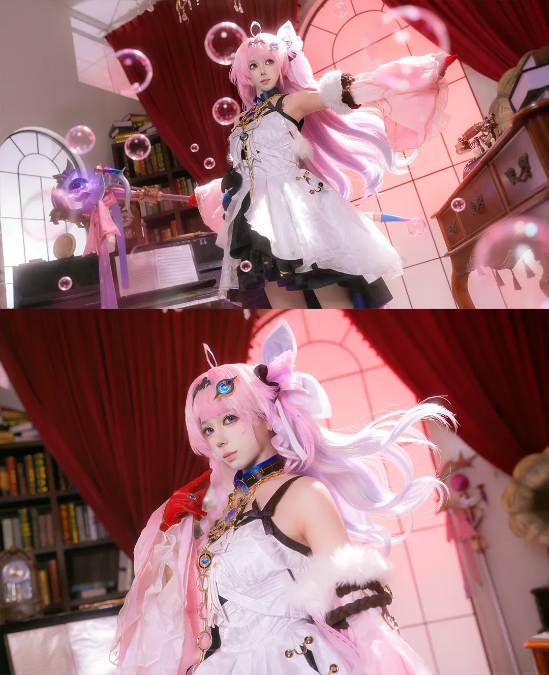【达妮娅cos】鸣潮粉色少女的复古奇幻物语 - 第 5 张