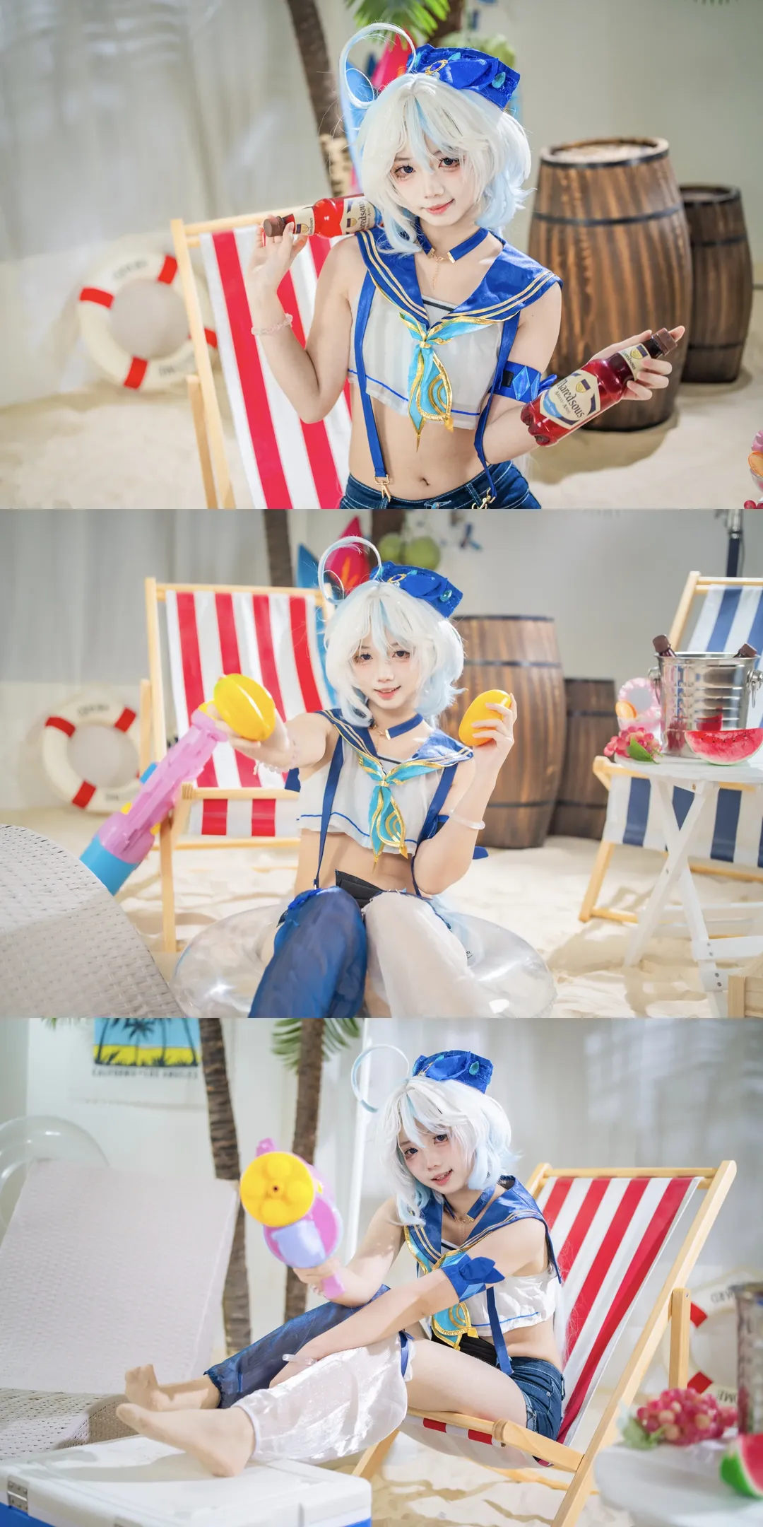 【芙寧娜cos】原神夏日泳裝，泳池邊的水槍整活記錄 - 第 2 張