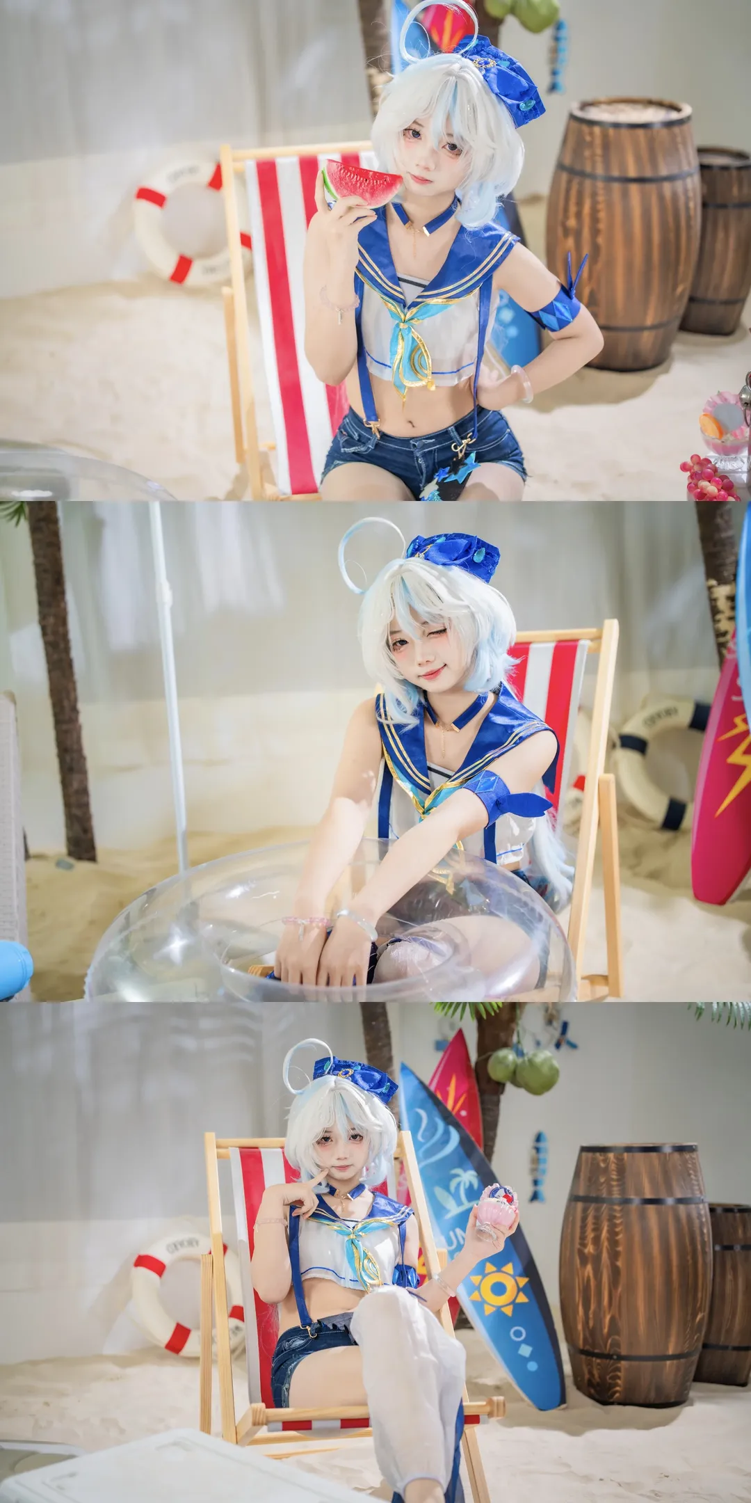 【芙寧娜cos】原神夏日泳裝，泳池邊的水槍整活記錄 - 第 4 張