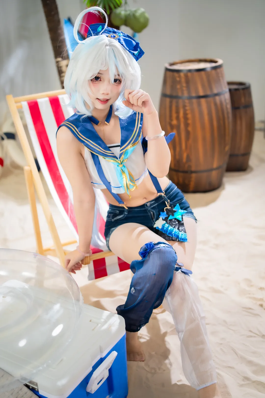 【芙寧娜cos】原神夏日泳裝，泳池邊的水槍整活記錄 - 第 5 張