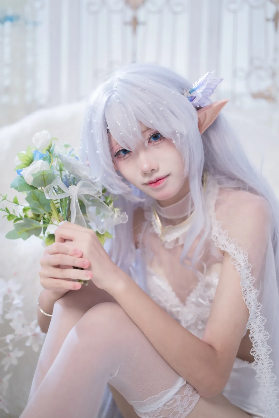 【阿尔比恩cos】碧蓝航线的白纱精灵，梦幻光影记录 - 第 1 张