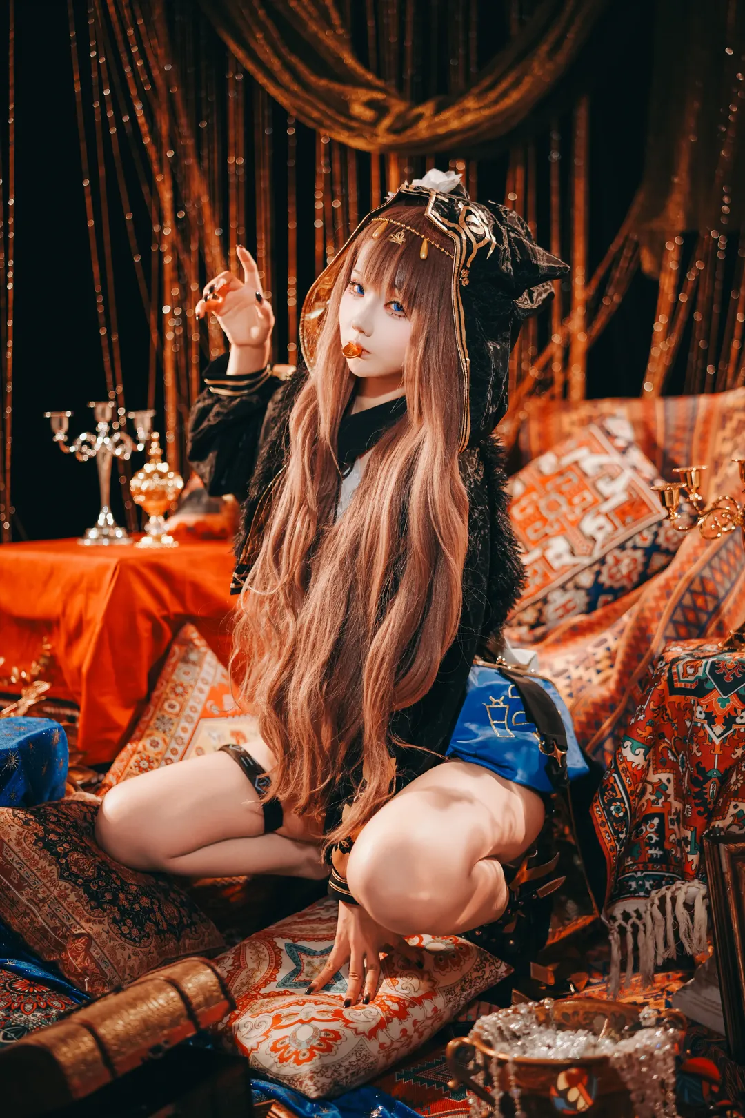 【佩佩cos】明日方舟佩佩的异域风情，可爱又慵懒的瞬间 - 第 1 张