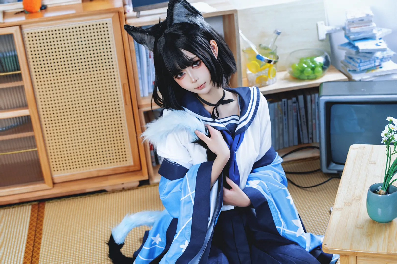 【桐生桔梗cos】百花缭乱与百鬼夜行的猫猫日常 - 第 1 张