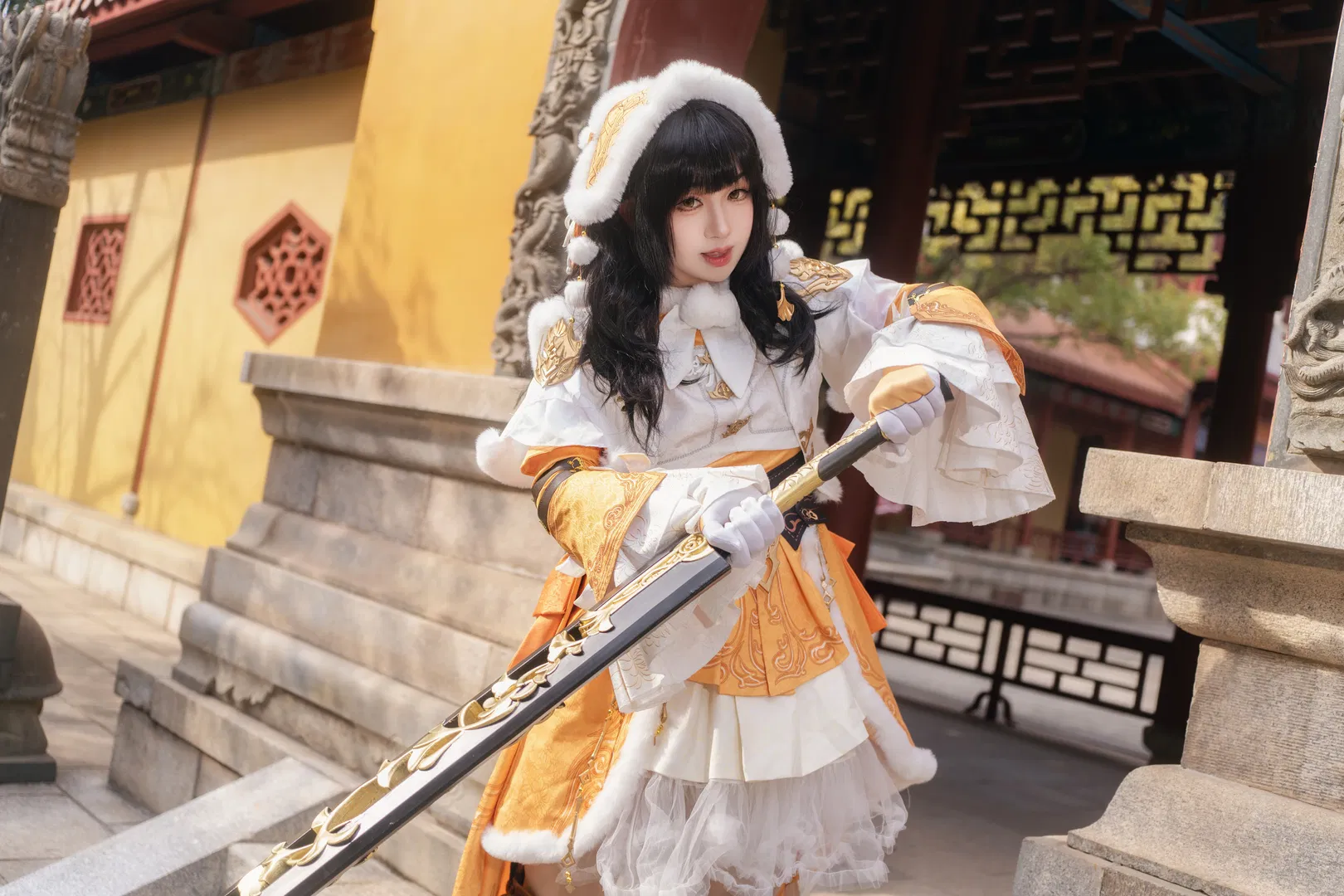 【澤芳嘰蘿cos】劍網3藏劍門派的冬日國風大劍少女 - 第 1 張