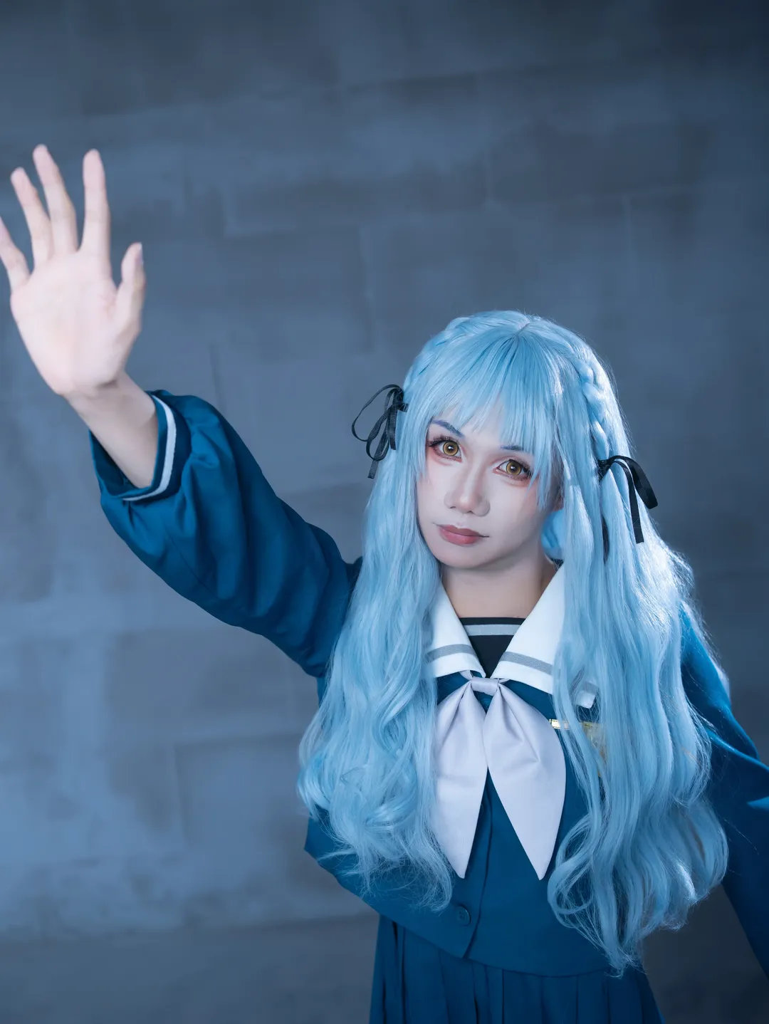 【白祥cos】明日方舟白祥的藍色系水手服寫真 - 第 1 張