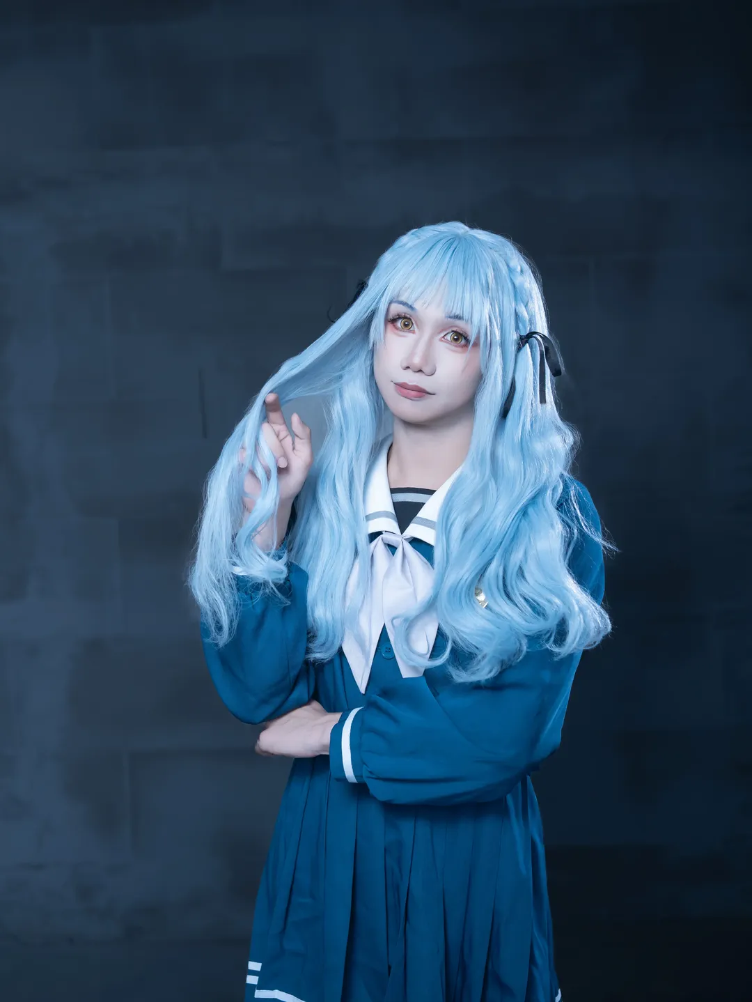 【白祥cos】明日方舟白祥的藍色系水手服寫真 - 第 3 張