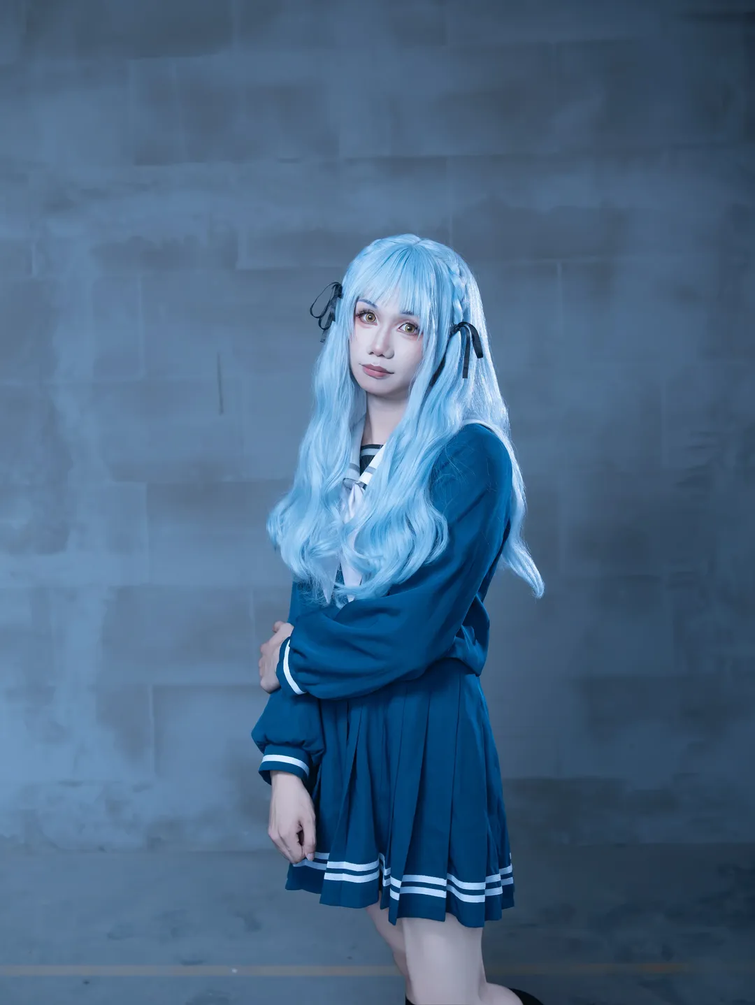 【白祥cos】明日方舟白祥的藍色系水手服寫真 - 第 4 張