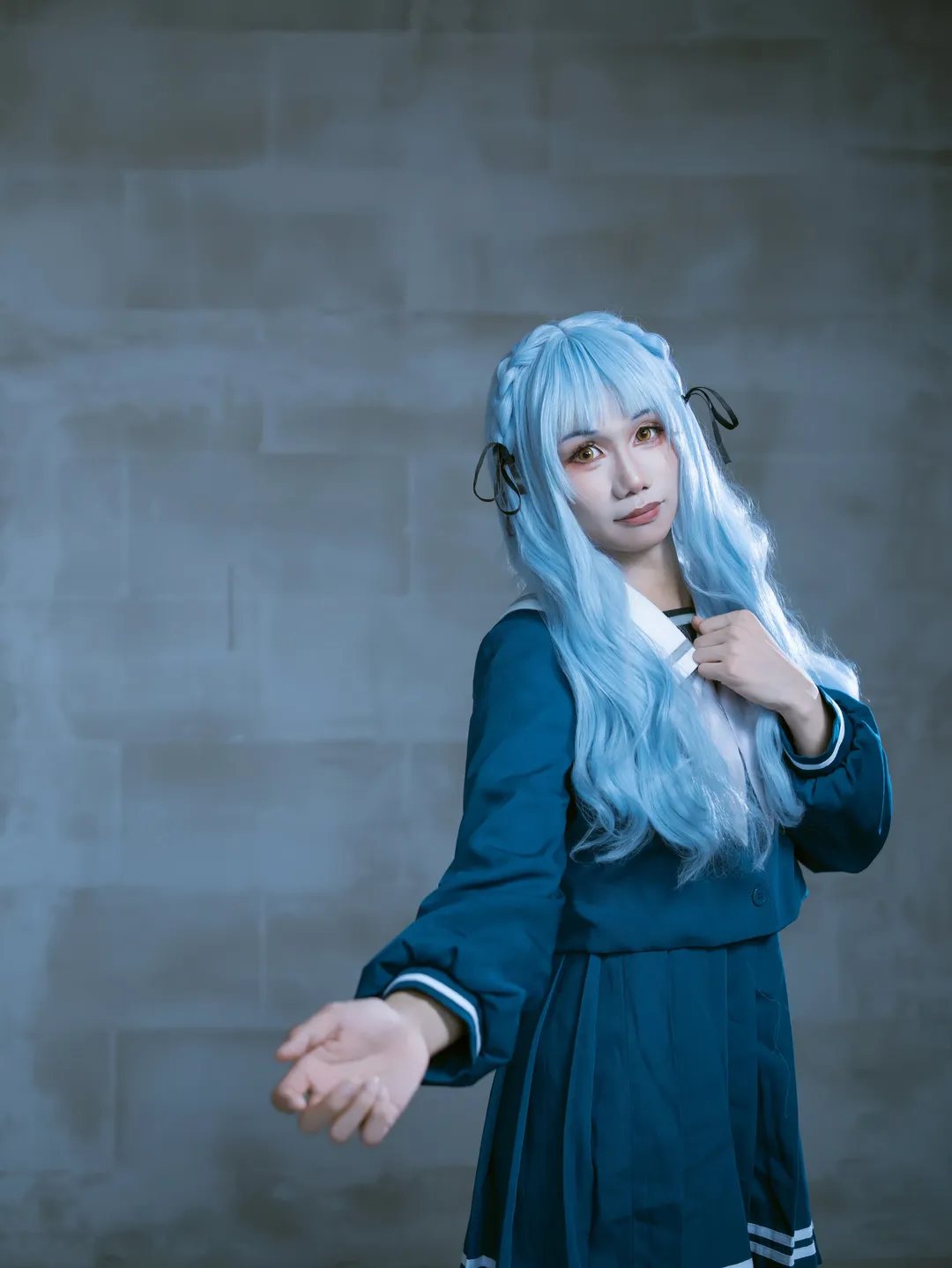 【白祥cos】明日方舟白祥的藍色系水手服寫真 - 第 5 張