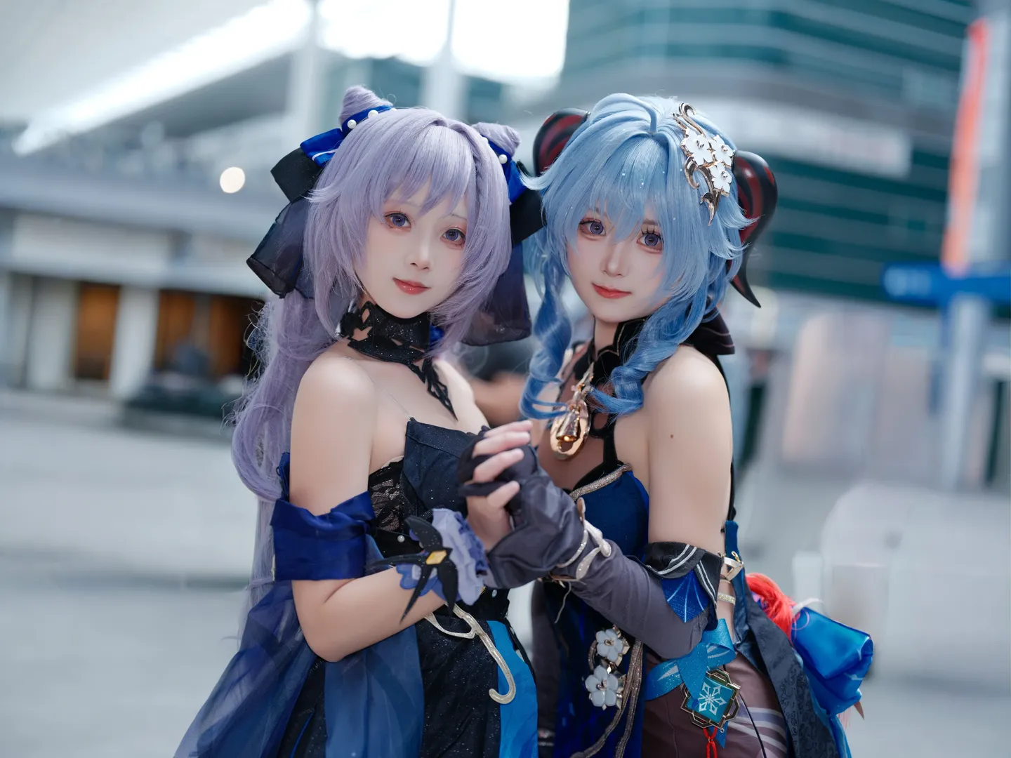 【甘雨cos】原神線下漫展，與刻晴的藍紫雙人正片 - 第 5 張