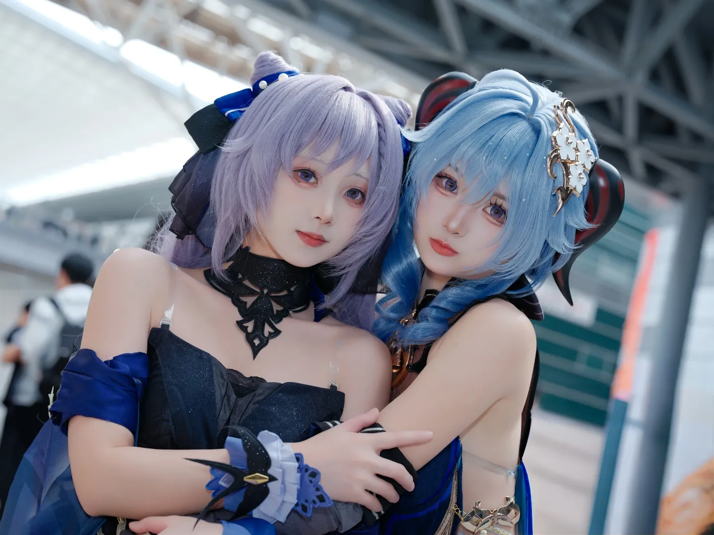 【甘雨cos】原神線下漫展，與刻晴的藍紫雙人正片 - 第 7 張