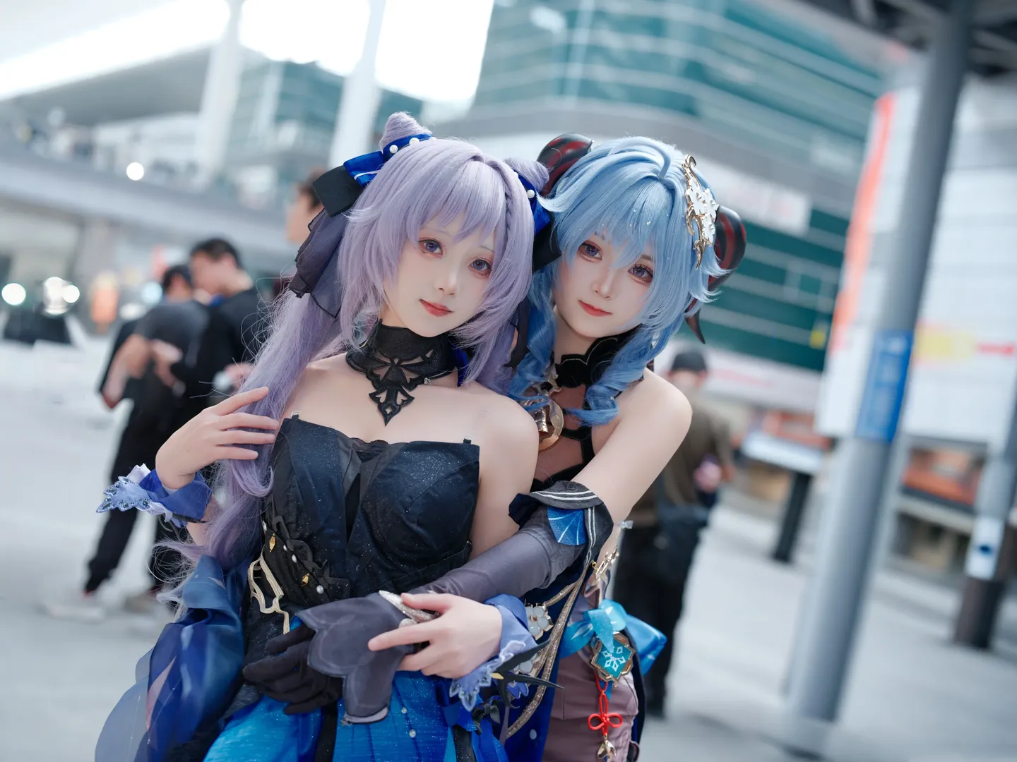 【甘雨cos】原神線下漫展，與刻晴的藍紫雙人正片 - 第 8 張