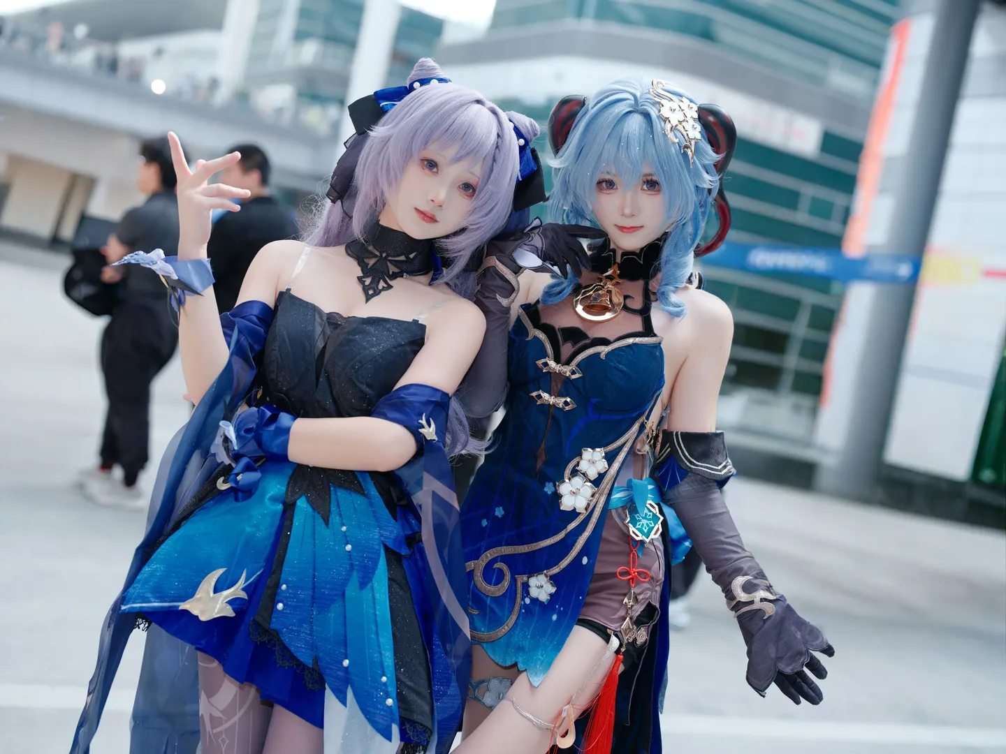 【甘雨cos】原神線下漫展，與刻晴的藍紫雙人正片 - 第 9 張