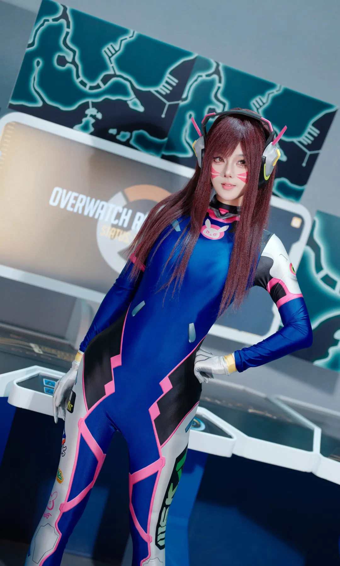 【D.Va cos】守望先锋机甲少女科幻战斗服出击 - 第 3 张