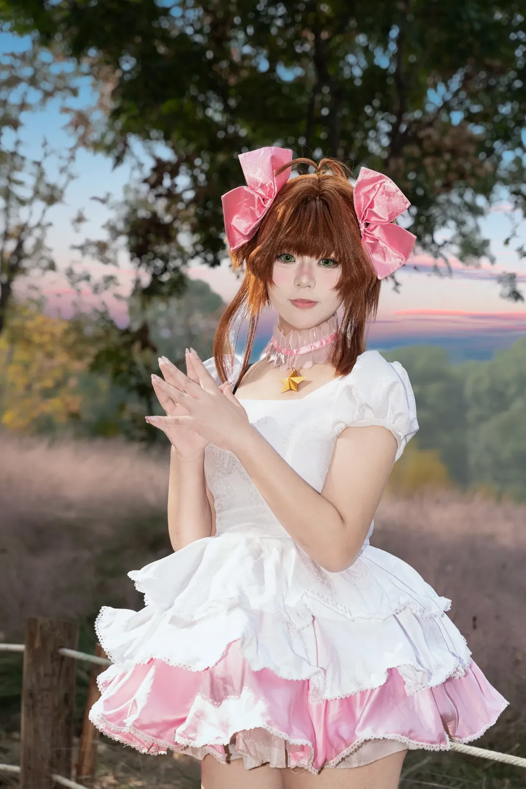 【木之本樱cos】魔卡少女樱粉白战斗服实拍与拍摄技巧分享 - 第 1 张