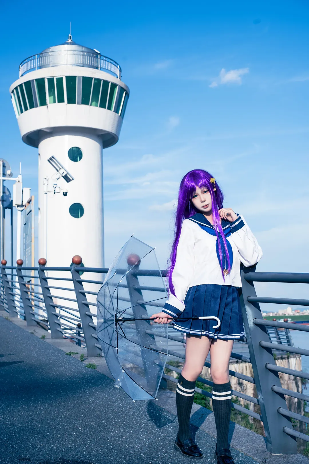 【崩壞學園2迦娜cos】白色燈塔下的透明雨傘 - 第 1 張