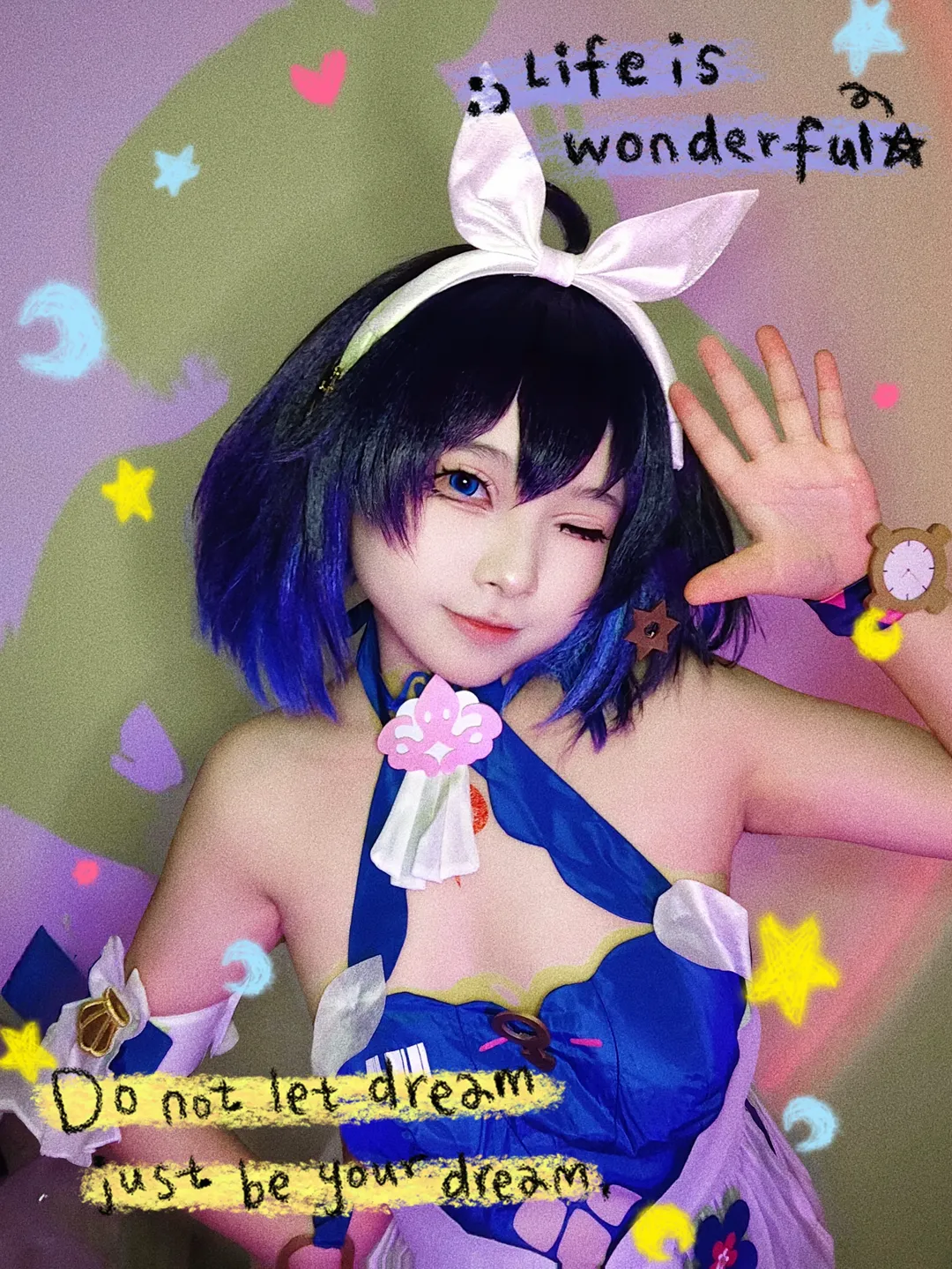 【希儿cos】彼岸浪花的裙摆与星光，去寻找心中的夏日之海 - 第 1 张