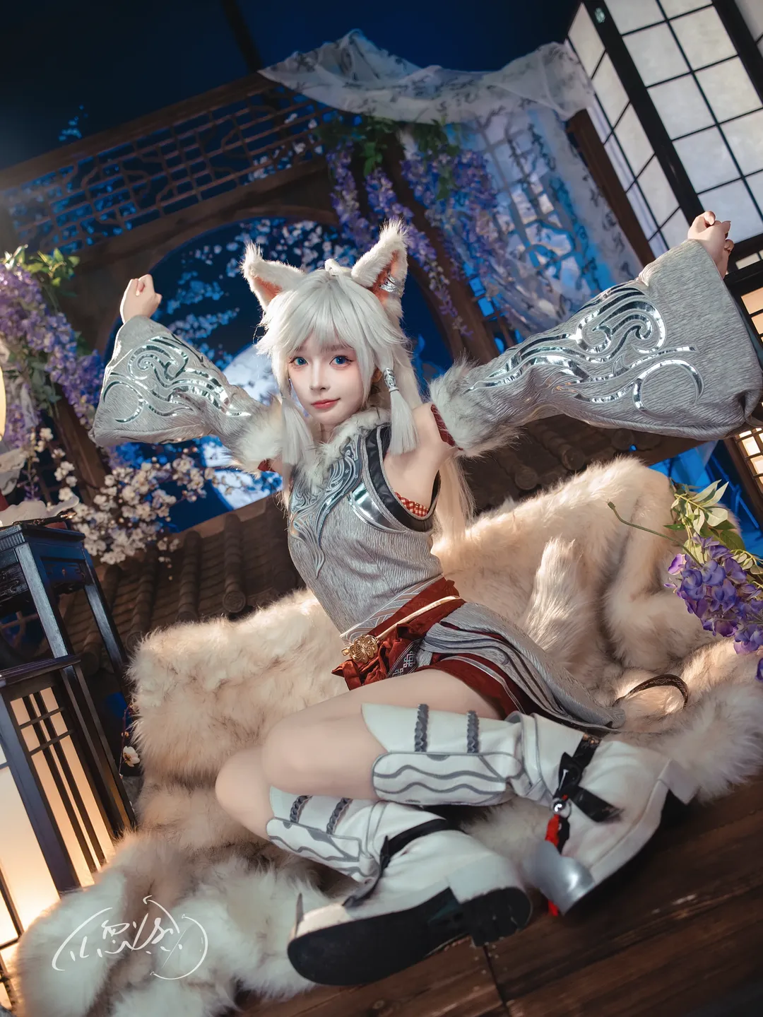 【银月cos】银发兽耳与古风奇幻的碰撞 - 第 3 张