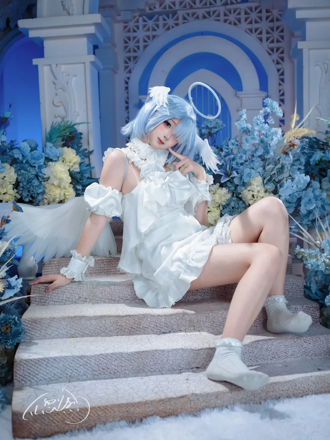 【蕾姆cos】藍白小天使的夢幻質感 - 第 1 張