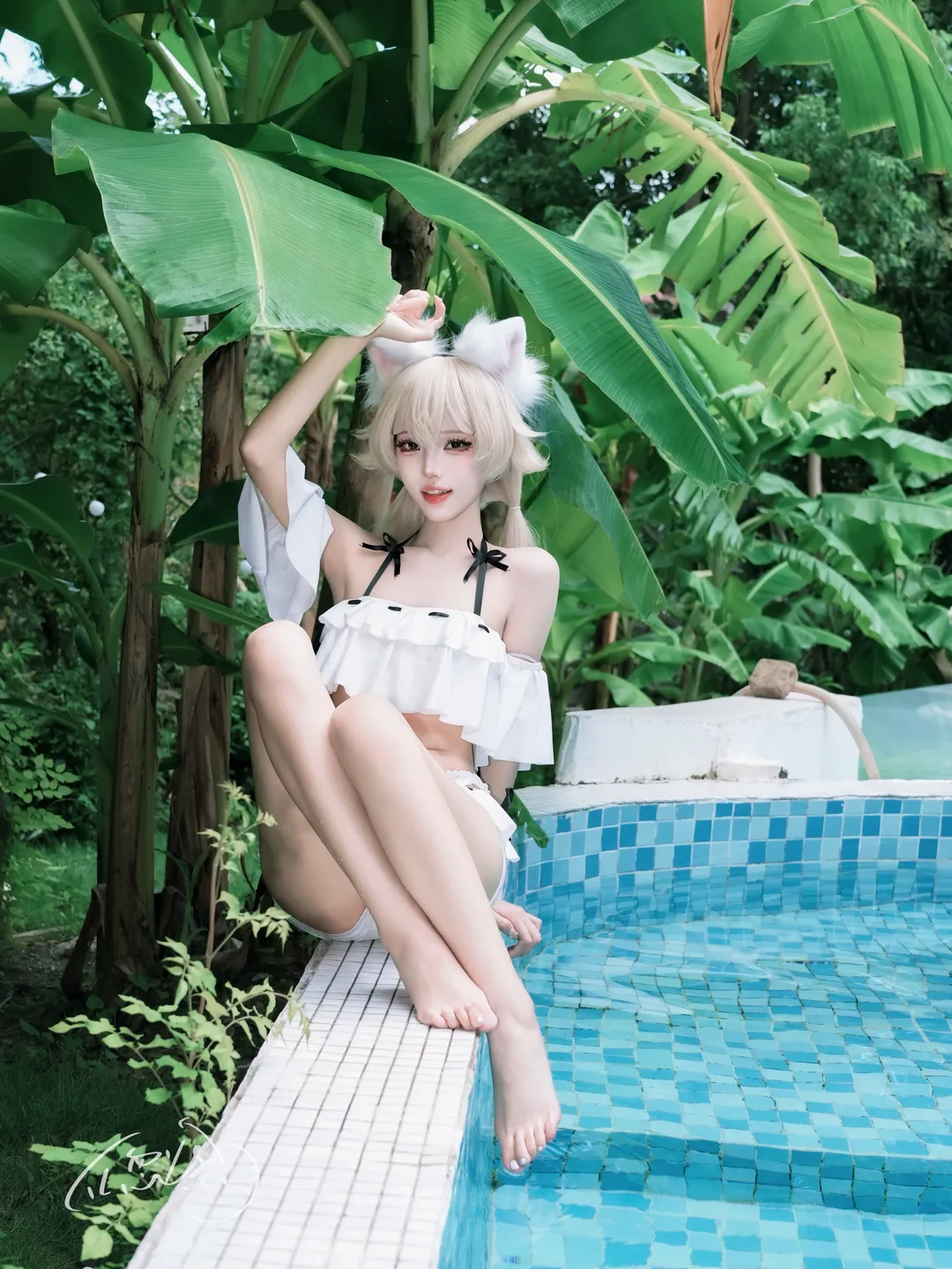 【日富美cos】蔚蓝档案的夏日泳池清凉穿搭 - 第 1 张