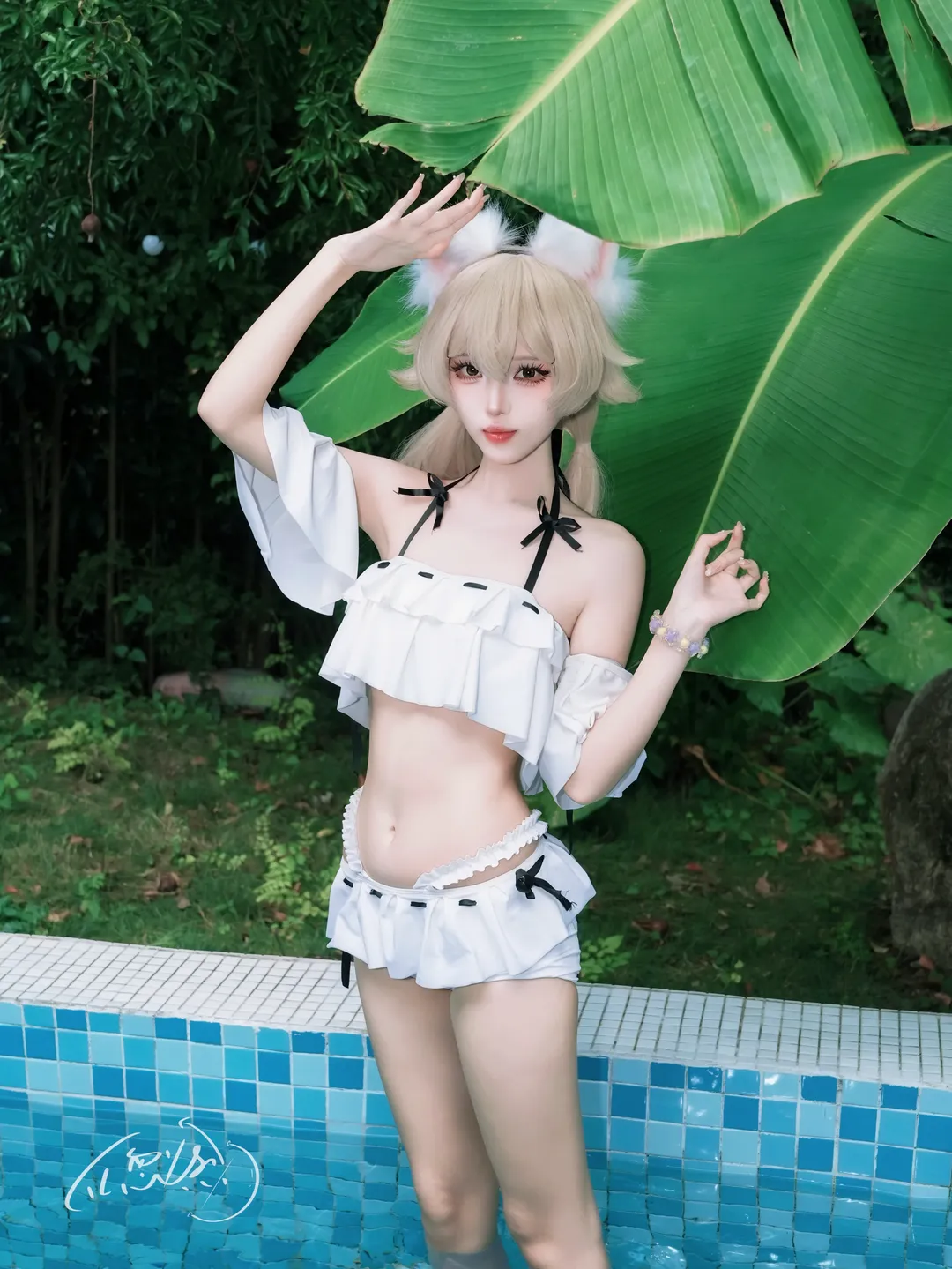 【日富美cos】蔚蓝档案的夏日泳池清凉穿搭 - 第 2 张
