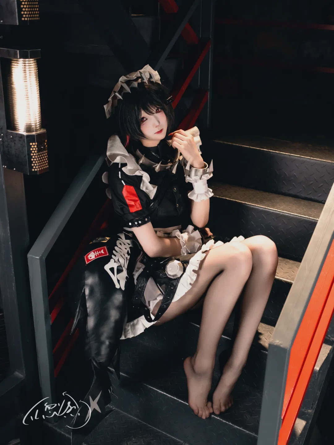 【艾蓮喬cos】絕區零鯊魚妹的暗黑工業風女僕穿搭 - 第 1 張