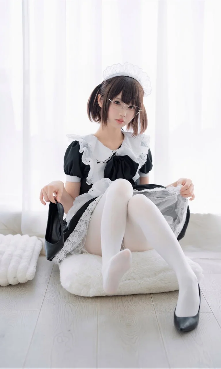 女仆装的午后时光，单人拍照姿势分享