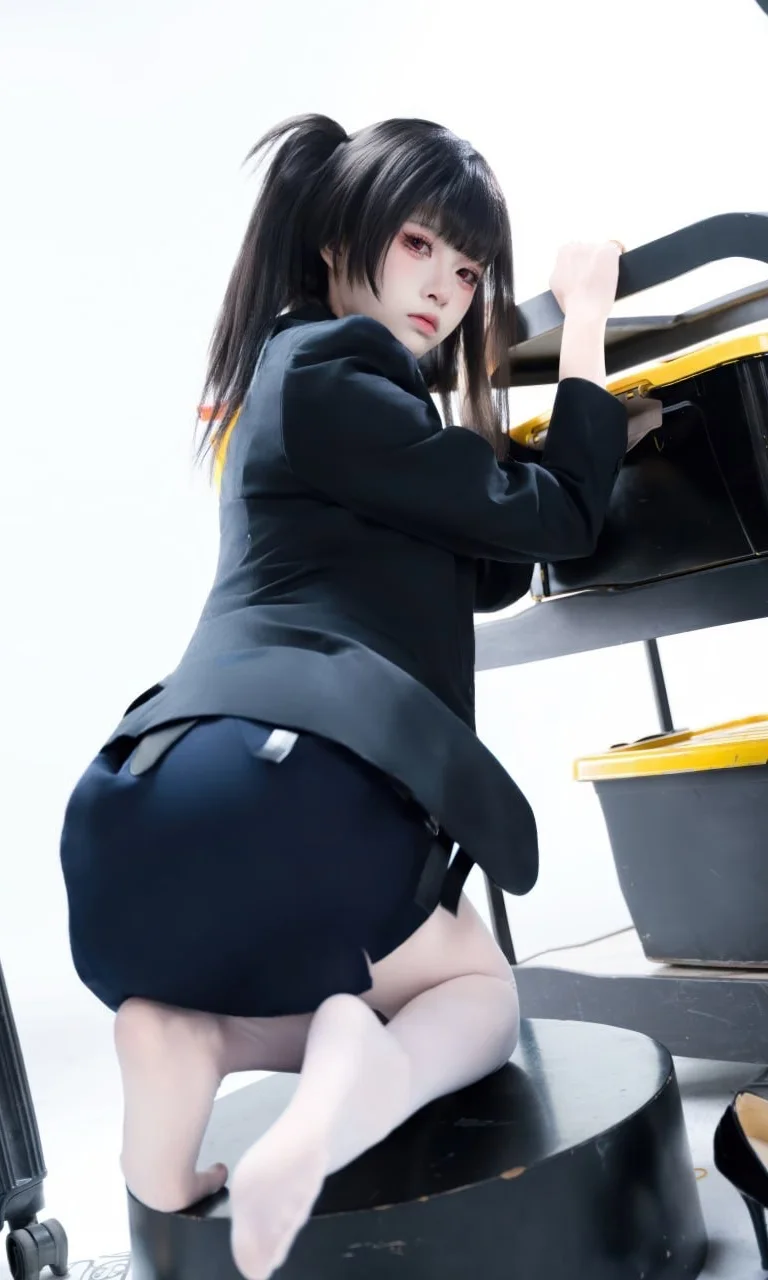 【索拉cos】NIKKE胜利女神里的双马尾黑西装富婆 - 第 2 张