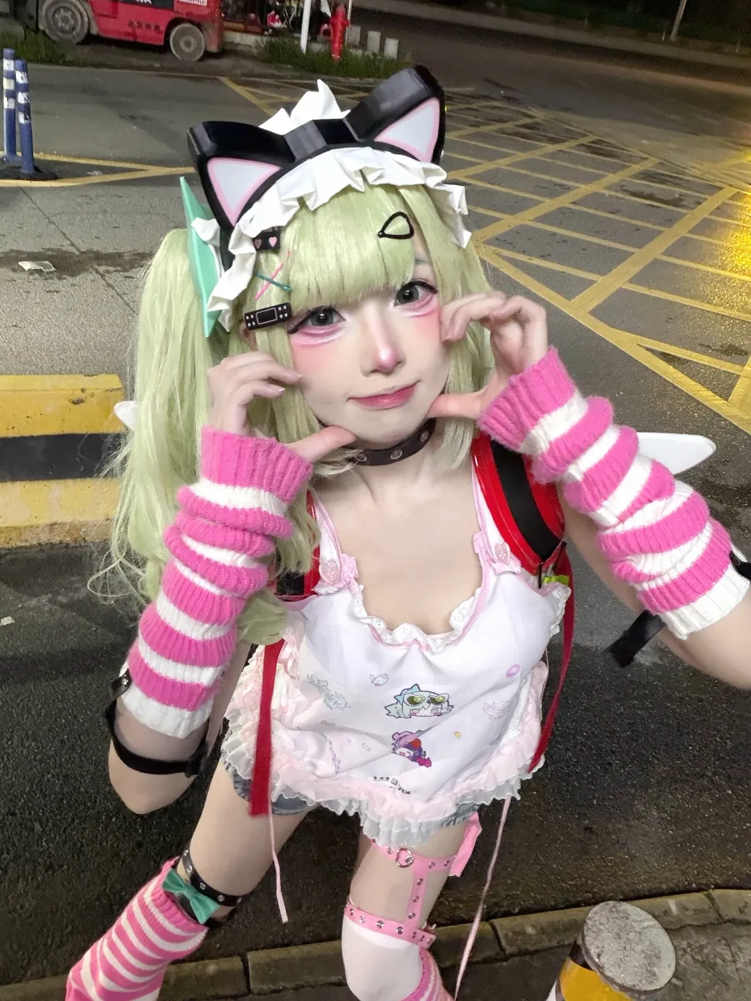 【千夏cos】絕區零妄想天使造型在夜晚停車場的拍攝日常 - 第 1 張