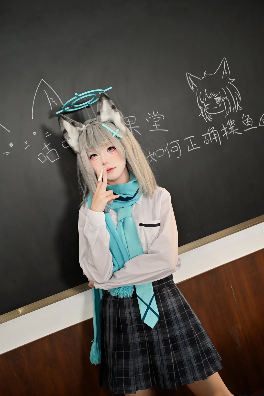 【砂狼白子cos】蔚蓝档案教室拍摄正片 - 第 4 张