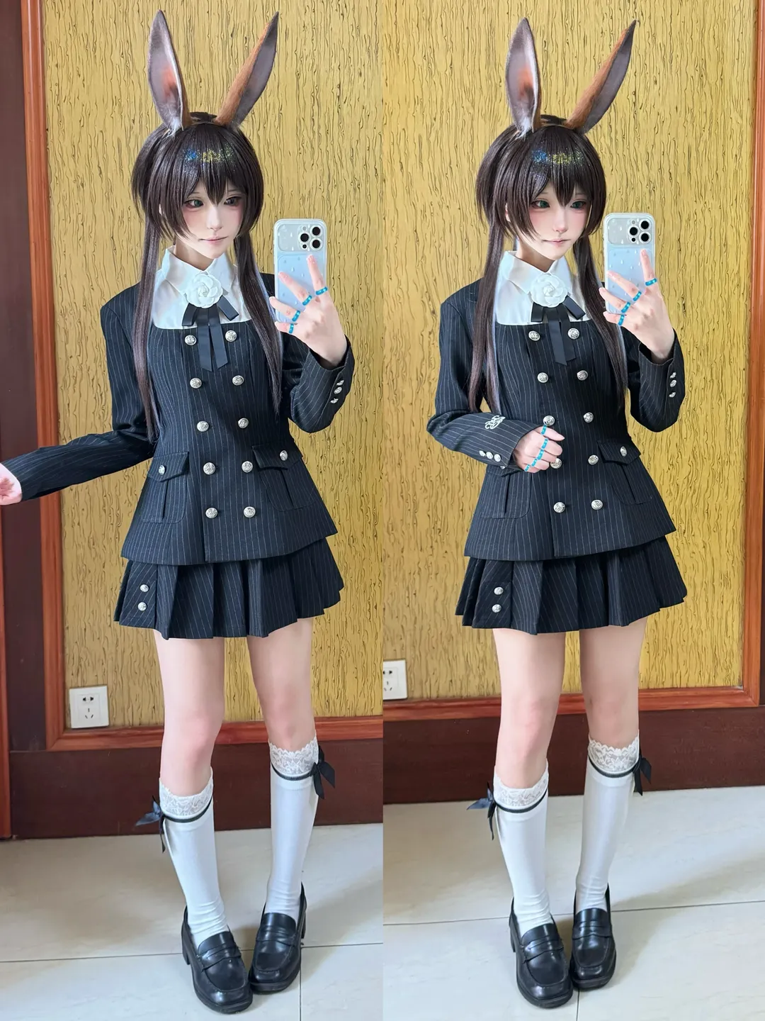 【阿米娅cos】明日方舟，这套JK制服兔真的超喜欢 - 第 1 张